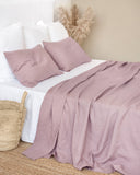 Woodrose linen flat sheet