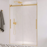 Stellar Series 45 to 48 in. x 76 in. Sliding Frameless Shower Door with Tsunami Guard Tempered Clear Glass