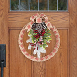 18 Inch Snowflake Homespun Christmas Wreath