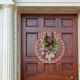 18 Inch Snowflake Homespun Christmas Wreath