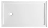 ANZZI Colossi 60" x 36" Single Threshold Shower Pan, Durable Marine Grade Acrylic, cUPC Certified, Alcove Installation, White Finish