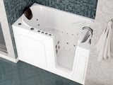 ANZZI Nimbus Series 32 in. L x 60 in. W Dual Jetted Bathtub in White with Microbubbles Jet
