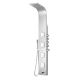 MESA Series 64 in. 4-Jetted Full Body Shower Panel System with Heavy Rain Shower and Spray Wand in Brushed Steel