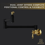 Marca 360-Degree 24 in. Wall Mounted Pot Filler with Dual Swivel