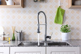 ANZZI Step Minimalist Kitchen Faucet, Single Handle Control, High Mobility Pull-Down Sprayer (9.5" Reach), Lead-Free Brass, cUPC Certified