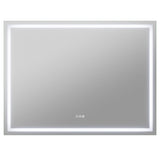 36-in. x 48-in. Frameless LED Front/Back Light Bathroom Mirror w/Defogger