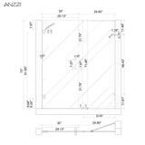 Consort Series 60 in. x 72 in. H Hinged Frameless Shower Door with Tsunami Guard Tempered Glass