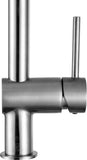 ANZZI Carriage Elegant Kitchen Faucet, Single Handle Control, High-Arc Spout (7.09" H), 1.8 GPM WaterSense Certified, Rhino Alloy Solid Brass, Various Finishes