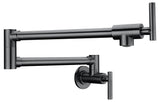 ANZZI Braccia Articulated Pot Filler, Dual Shut-Off Valves, 4 GPM High Flow, 24" Max Reach, Solid Brass Construction, Multiple Finishes