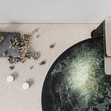 Amalfi Round Glass Vessel Bathroom Sink with Stellar Black Finish