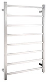 ANZZI Bell Series 8-Bar Wall Mounted Towel Warmer (23.6" L x 36.25" H), Dual Installation, Digital Control Panel, Rhino Alloy Certified Stainless Steel