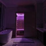 Full Spectrum 3-Person Infrared Indoor Sauna with Full Range Near, Mid, and Far Infrared Panels and WiFi Control