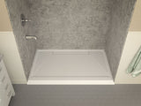Plateau Series 60 in. L x 36 in. W Barrier Free Shower Base in White