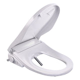ANZZI Smart Bidet Seat for Elongated Toilets, Auto Open/Close Lid, Self-Cleaning Nozzle, Integrated Deodorizer, Warm Air Dryer, and Wireless Remote, White