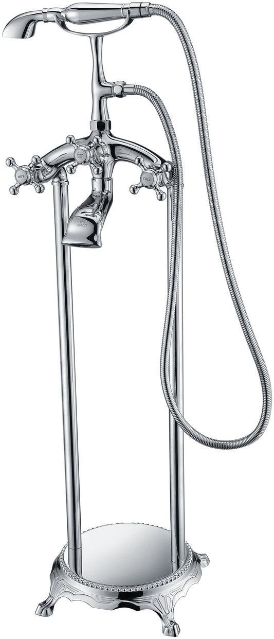 Suni 3-Handle Claw Foot Tub Faucet with Hand Shower