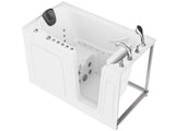 ANZZI Nimbus Series 32 in. L x 60 in. W Dual Jetted Bathtub in White with Microbubbles Jet