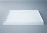 Plateau Series 60 in. L x 36 in. W Barrier Free Shower Base in White