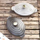 STAUB Cast Iron 9-inch x 6.6-inch Oval Covered Baking Dish