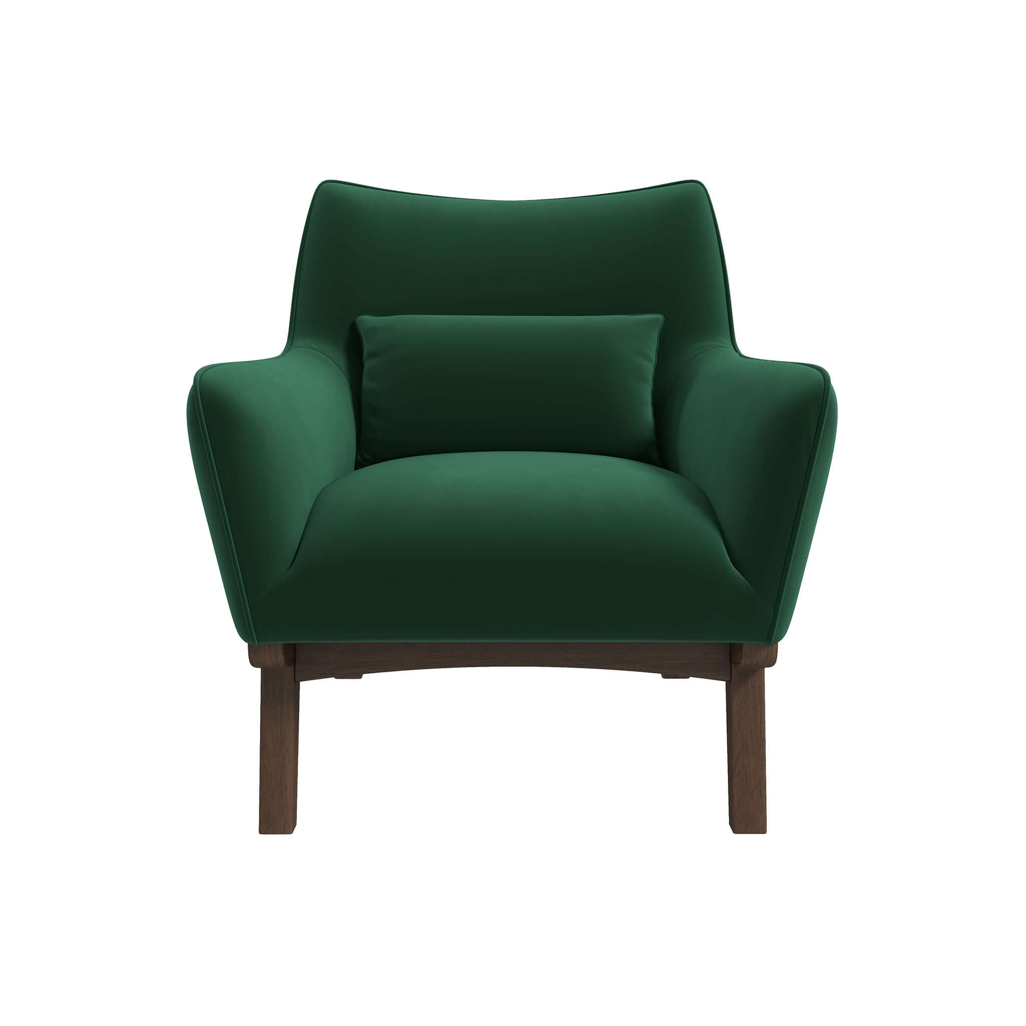 Brayden Mid Century Modern Dark Green Velvet Armchair