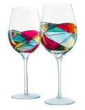 Artisanal Hand Painted Renaissance Romantic Stain - Set of 2 (Stemmed)