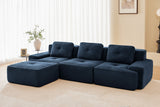 CORDELIA 117" 3-Seater Sofa with 1 Ottoman