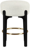 Torino - Backless Counter Stool With Brushed Black Base (Set of 2)