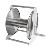 Waterdrop Black Metal Garden Hose Reel With 82 ft 304 Stainless Steel, Portable Hose Reel for Outside, Yard, Patio