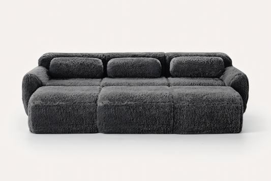 MELLOW 114" 3-Seater Sofa with 3 Ottomans