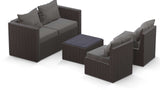 Transformer Patio Conversation Set - Modular 3 Piece to 5
