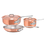 Mauviel M'6 S 5-Piece Induction Copper Cookware Set With Cast Stainless Steel Handles