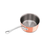 Mauviel M'6 S Induction Copper Sauce Pan With Lid, Cast Stainless Steel Handle