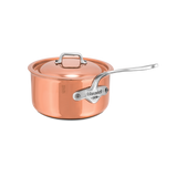 Mauviel M'6 S Induction Copper Sauce Pan With Lid, Cast Stainless Steel Handle