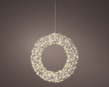1.3 FT 500 Micro LED Warm White Silver Wire Wreath