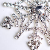 4" Clear Silver Jewel Snowflake Ornament Set Of 6