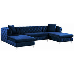 Gail Velvet 3pc. Sectional