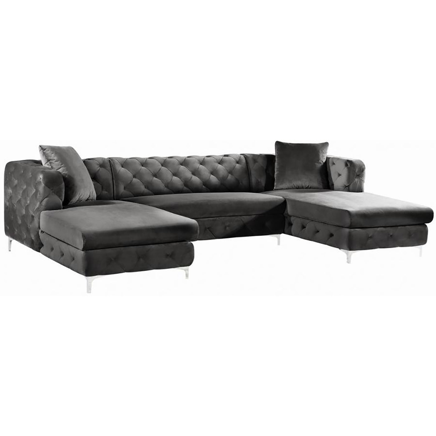 Gail Velvet 3pc. Sectional