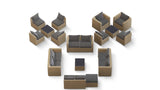 Transformer Patio Conversation Set - Modular 12 Piece to 20