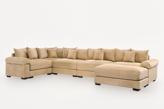 DESEO 233" Sectional Sofa with Ottoman