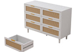 NESTO 43" Modern Rattan Drawer Cabinet