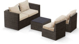 Transformer Patio Conversation Set - Modular 3 Piece to 5