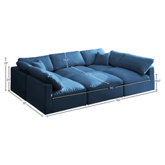 Plush Velvet Standard Comfort Modular Sectional