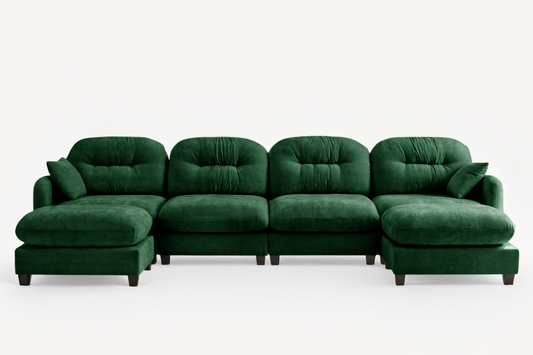 MOLLY 140" 4 Seater Sofa with 2 Ottomans