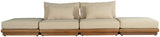 Mirella - 4 Piece Water Resistant Fabric Outdoor Patio Modular Sectional