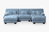 CLOUDIES 134" Sofa 3 Seater with 2 Ottoman