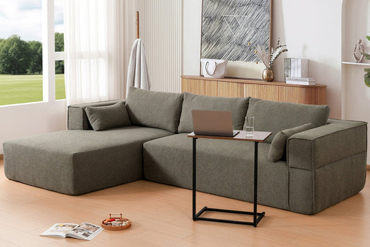 NOUVA 112" Boucle Sectional + Complimentary Side Table