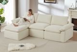 DERVAL 111" 3-Seater Sofa with 1 Ottoman