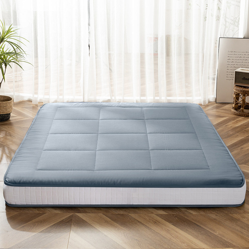 MAXYOYO Padded Comfortable Floor Mattress, Blue Gray