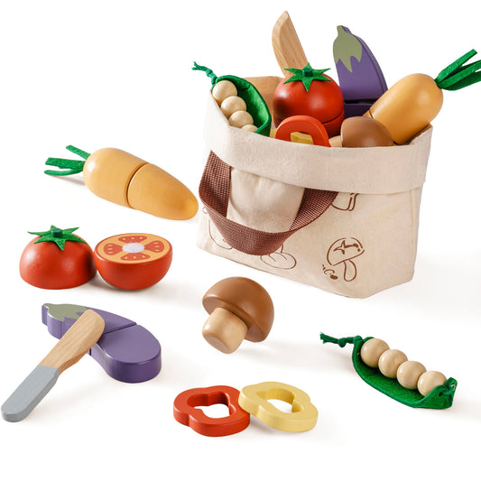 ROBUD Wooden Childs Play Food Set - Vegetables
