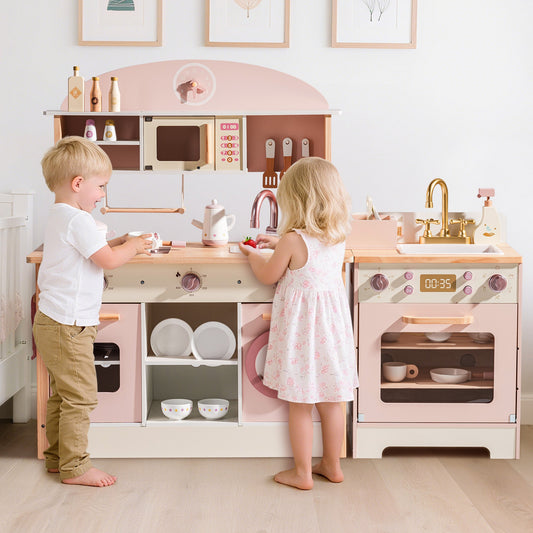 ROBUD Wooden Kids Kitchen PlaySet Series -Pink