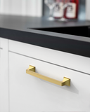 DESIGN2461 Matte Black Solid Metal Transitional Arch Pull for Kitchen & Bath | 3-3/4" Cabinet Handles